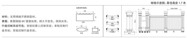 不銹鋼伸縮門王者三號
